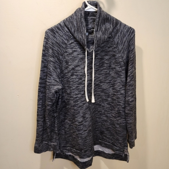 J. Crew Gray funel neck 100% Co gray pullover sweater size S/M - Picture 3 of 11